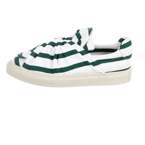 🧡 Ports 1961 Green White Striped Bow Knot Sneakers - Size 9 - Picture 4 of 6